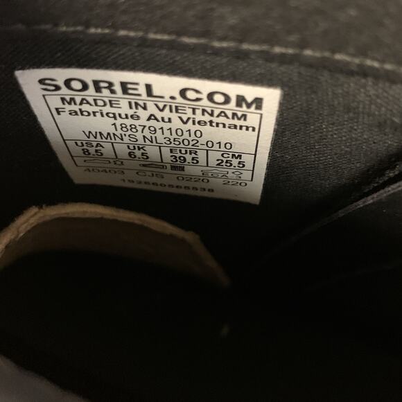 Sorel Women’s Size 8.5 Black Emelie Zip Waterproof Ankle Bootie Black NL… - Picture 8 of 9